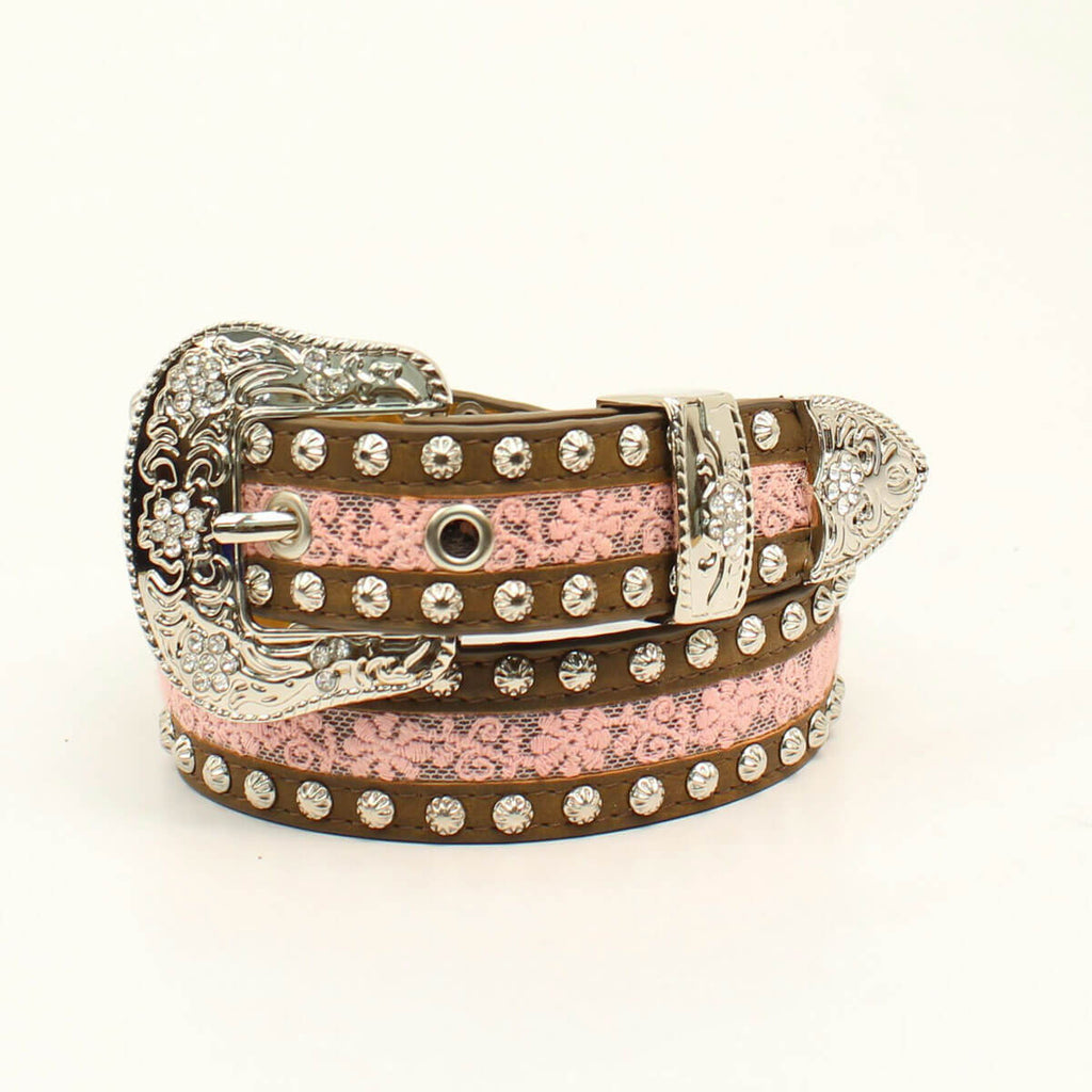 Ariat Pink Lace Stud Belt [Siz:20]