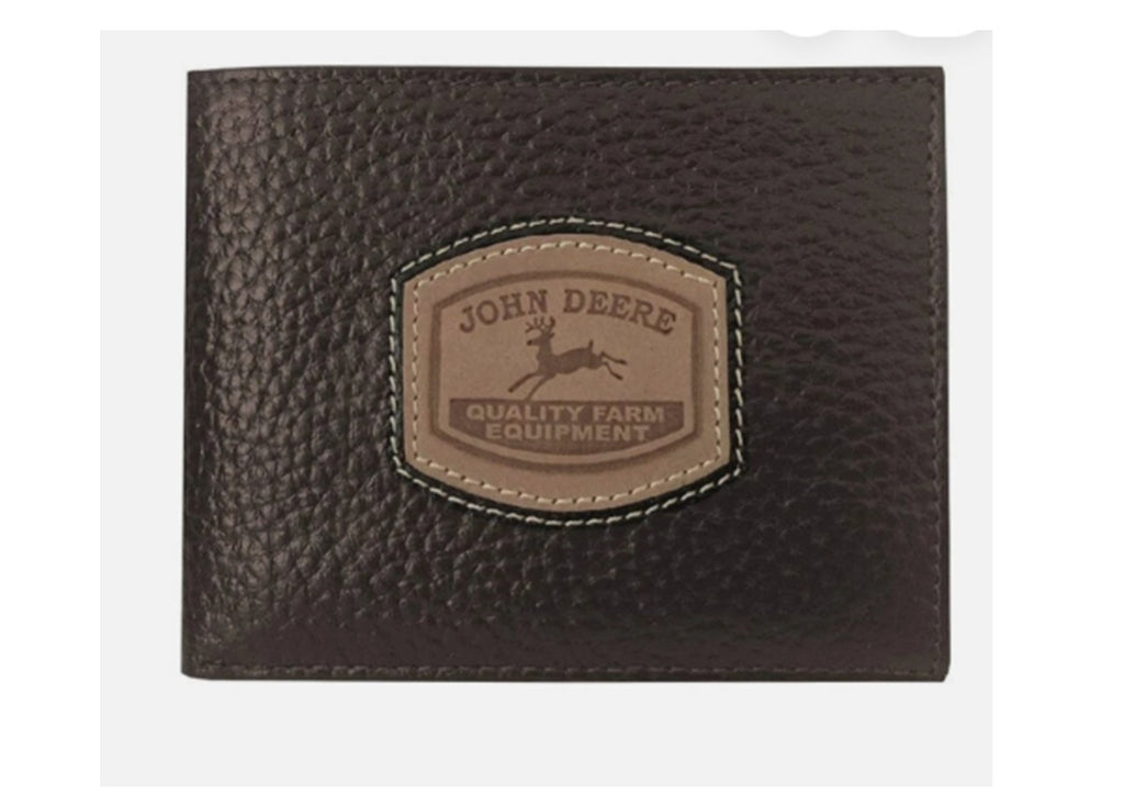 John Deere Mens Pebble Grain Bi fold - Brown 