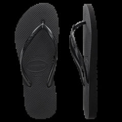 Havaianas Womens Slim Thongs - Black [Siz:35/36]