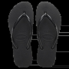 Havaianas Womens Slim Thongs - Black [Siz:37/38]