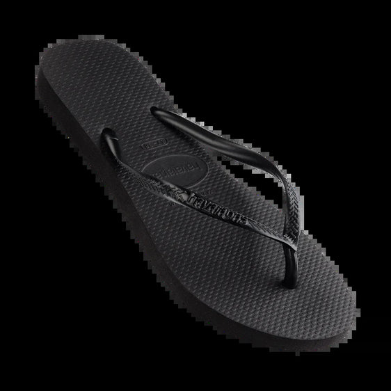 Havaianas Womens Slim Thongs - Black [Siz:39/40]