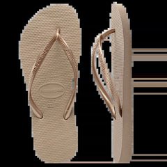 Havaianas Slim Metallic Rose Gold Female Thongs [Siz:35/36]