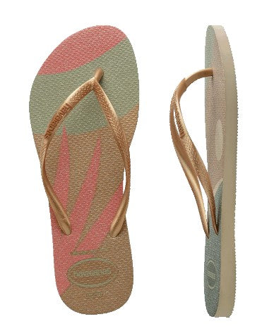 Havaianas - Kids Slim Palette Glow Sand Grey/Golden Toddler [Siz:23/34]