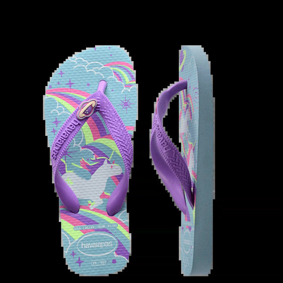 Havaianas Kids Top Fantasy Toddler Thongs - Blue Water [Siz:23/24]