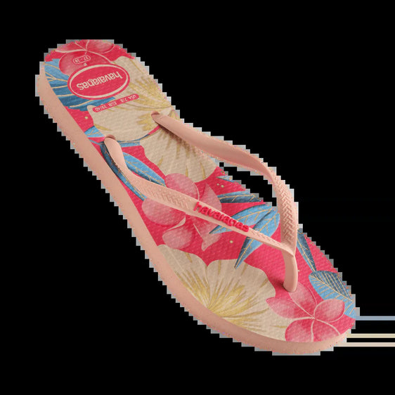 Havaianas Slim Floral Thongs - Pink [Siz:39/40]