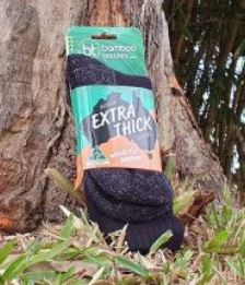 Bamboo Aussie Extra Thick Socks [Col:Black Siz:M4-6; W6-8]