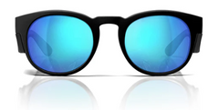 SafeStyle Cruisers Matte Black Frame Mirror Blue Polarised Lens UV400