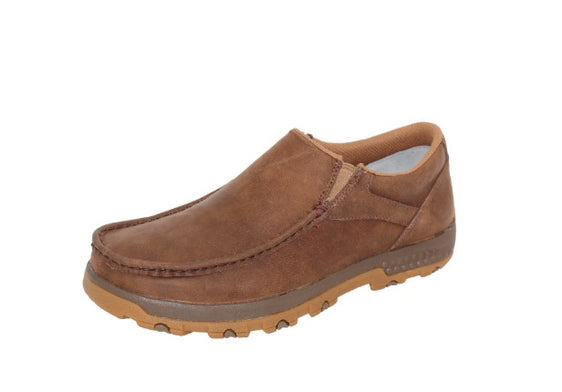 Twisted X Mens Cellstretch Slip on Moc - Brown [Siz:7]