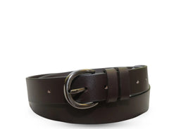 Cenzoni Fashions Double Loop Leather Belt [Col:Brown Siz:30]
