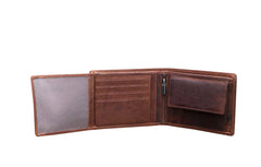 Green Wood Hunter Leather Wallet [Col:Sandel]