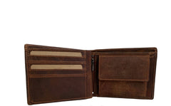 Green Wood Hunter Leather Wallet [Col:Sandel]