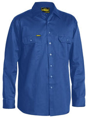 Mens BW LS Cool Lightweight Drill Shirt BS6893 [Col:Navy Siz:XL]