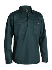 Bisley Closed Front Cotton Drill Shirt BSC6433 [Col:Bottle Siz:4XL]