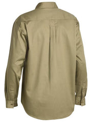 Bisley Closed Front Cotton Drill Shirt BSC6433 [Col:Khaki Siz:M]