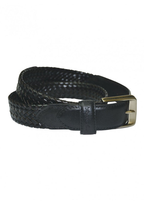 Harry Leather Braided Belt TCP1910BEL [Col:BLACK Siz:S]