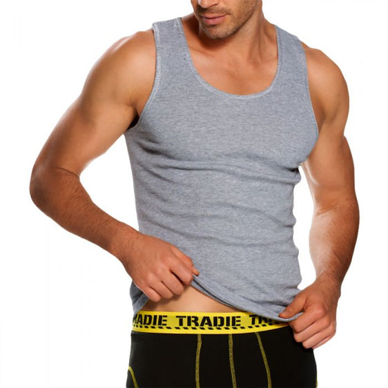 Tradie Mens Singlet Grey [Siz:S]