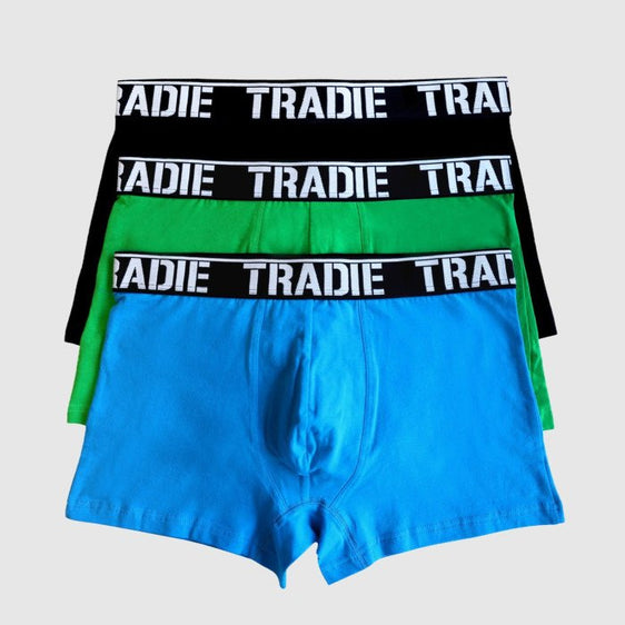 Tradie Mens Trunk 3-pk [Col:Brights Pack Siz:M]