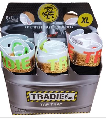 Tradie Mens 6-PK Trunk [Col:Gold Band Siz:M]