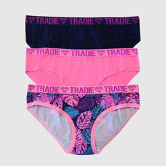 Tradie Girls Bikini 3-pk [Col:Rainbow Forest Siz:4-6]