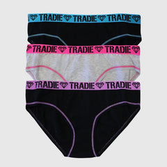 Tradie Girls Bikini 3-pk [Col:Rainbow Forest Siz:6-8]