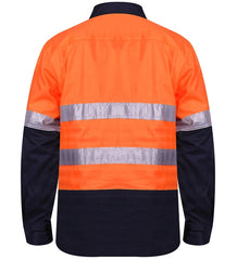 Ritemate 2 tone L/S OF Refective RM105CFR [Col:Orange/Navy Siz:M]