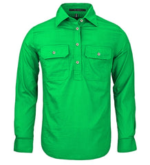 RM300CF Womens Pilbara Closed Front L/S Shirt [Col:Emerald Siz:8]