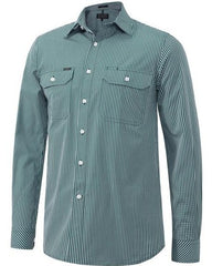 Mens L/S Shirt Dual Pockets RMPC008 RMPC009 [Col:Red/Navy/White Siz:S]