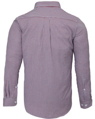 Mens L/S Shirt Dual Pockets RMPC008 RMPC009 [Col:Red/Navy/White Siz:S]