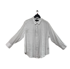 Pilbara Ladies Linen Swiss Tab Long Sleeve Shirt [Col:White Siz:18]