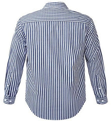 Pilbara Men's Check Long Sleeve Shirt [Col:Blue-White Check Siz:S]