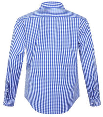 Pilbara Ladies Check L/S Shirt RMPC003 [Col:Blue-White Check Siz:10]