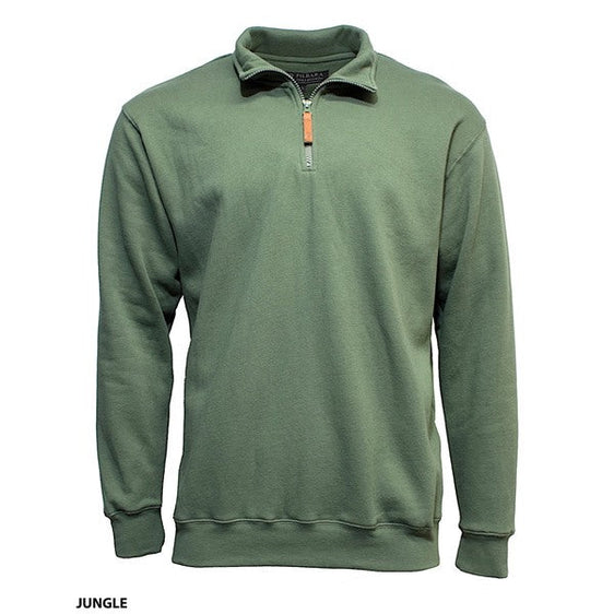 Pilbara Mens Classic Zipper C/F Fleece Pullover [Col:French Navy Siz:M]
