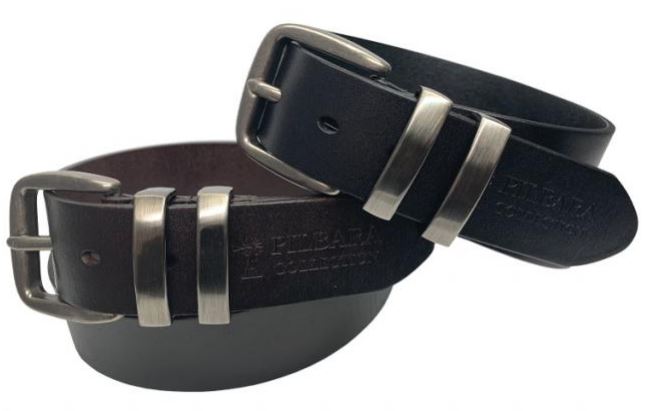 Pilbara Collection Leather Belt [Col:Black Siz:82]