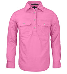 RM300CF Womens Pilbara Closed Front L/S Shirt [Col:Blush Siz:8]