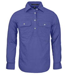 RM300CF Womens Pilbara Closed Front L/S Shirt [Col:Lavender Siz:6]