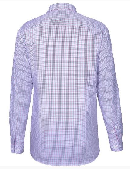 Pilbara Men's Y/D Check, Duel Pocket, L/S Shirt [Col:Red-Blue-Black-W Check Siz:M]