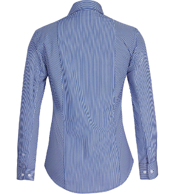 Pilbara Ladies Long Sleeve Shirt [Col:Royal/White Siz:10]