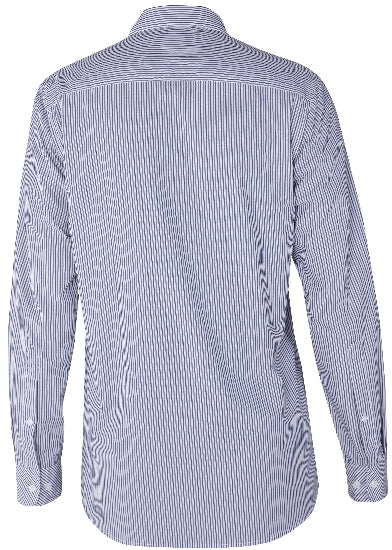 Pilbara Mens Y/D Stripe Dual Pocket Long Sleeve Shirt - Grey/Navy/White [Siz:M]