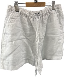 Pilbara Womens Linen Short [Col:White Siz:20]