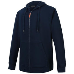 Pilbara Mens Classic Zip Through Fleece Hoodie [Col:Gunmetal Blue Siz:XS]