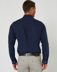 Pilbara Mens Linen Long Sleeve Shirt [Col:Army Siz:S]