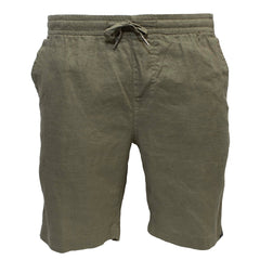 Pilbara Mens Linen Shorts [Col:Army Siz:S]