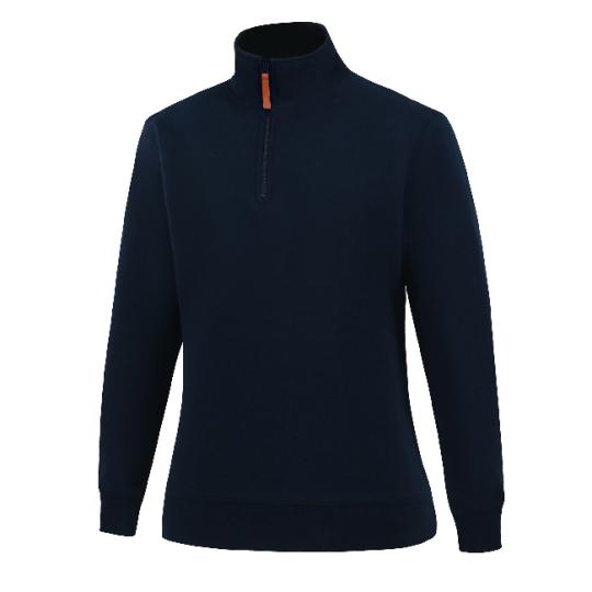 Pilbara Womens Zipper Closed Front Fleece Pullover [Col:Grey Marle Siz:8]