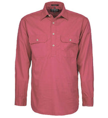 Mens Pilbara Closed Front L/S Shirt [Col:Canyon Siz:XS]