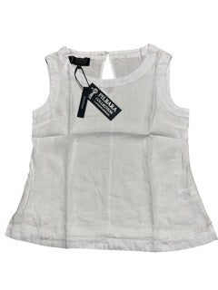 Pilbara Women's Linen Singlet [Col:White Siz:XS (6-8)]