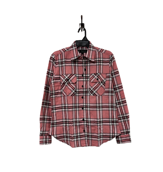 Pilbara Womens Flannelette Open Front Shirt [Col:Blue/Brown/White Siz:8]