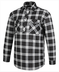 Pilbara Mens Flannelette Shirt C/F [Col:Green/Black Siz:XS]