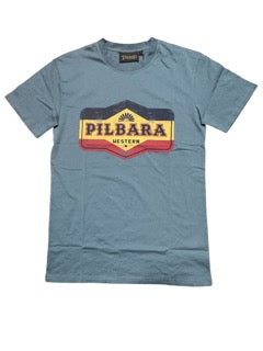 Pilbara Mens Oil Can T-Shirt [Col:Light Olive Siz:S]