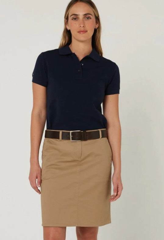 Pilbara Womens Daphne Chino A-Line Skirt [Col:Caramel Siz:8]