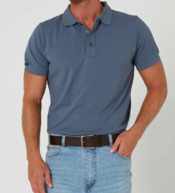 Pilbara Mens Classic Pocket Polo [Col:Bluesteel Siz:XS]